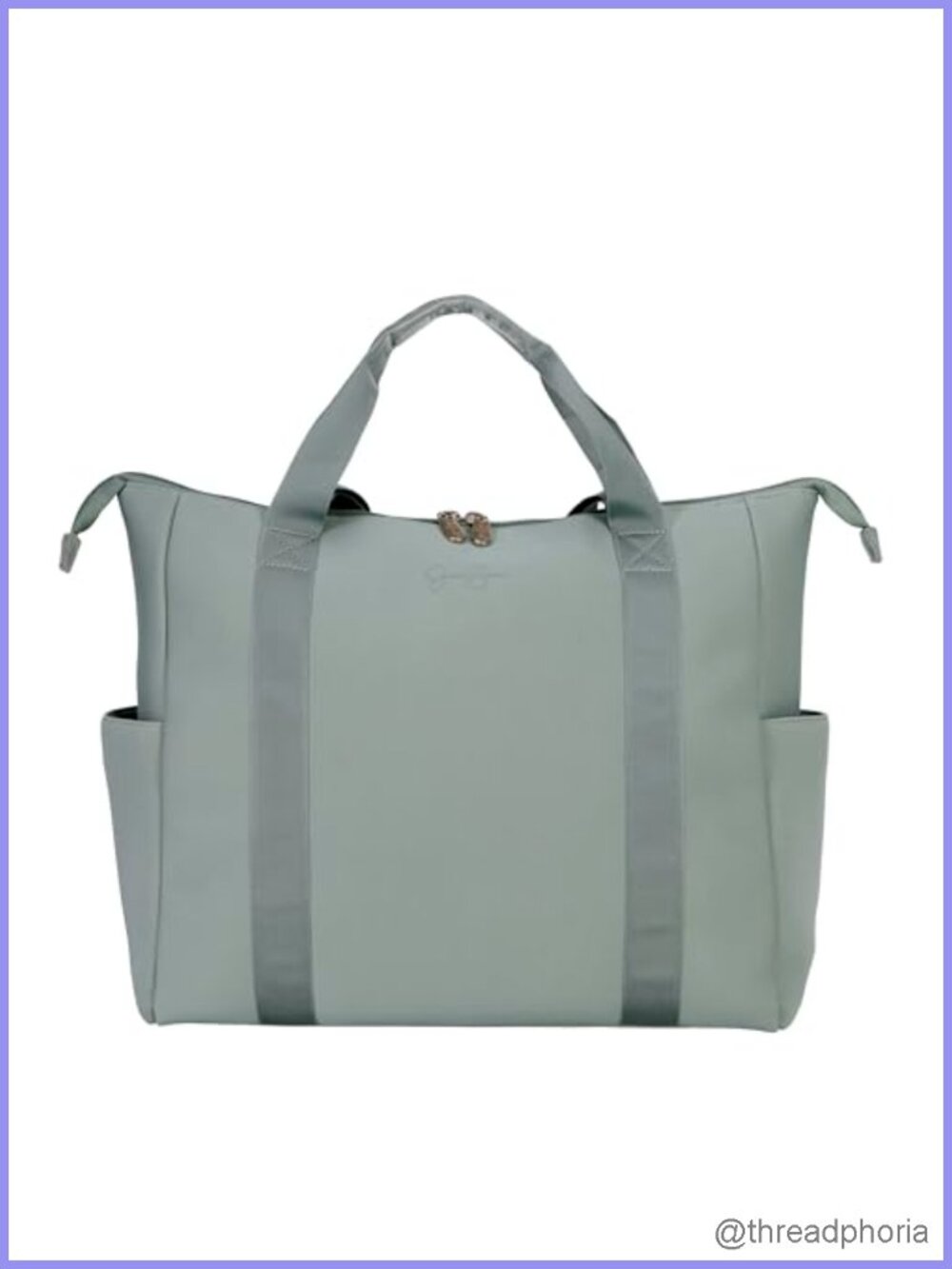 Women's Weekender Tote with Zipper, Trolley Sleeve & Neoprene Exterior